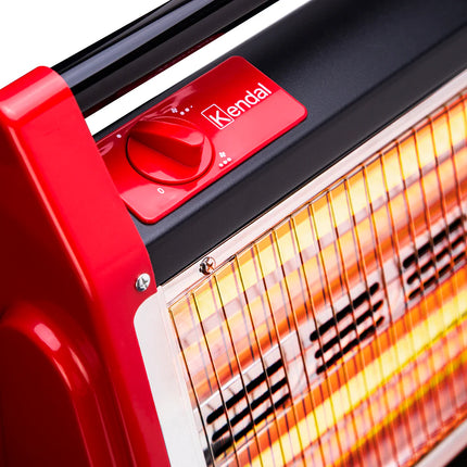 Estufa Calefactor de Cuarzo Kendal  KC-160AS Rojo