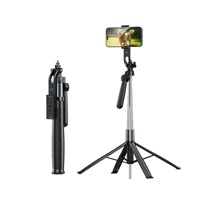 Palo Selfie REMAX P30 con trípode Bluetooth extensible hasta 1.80 m