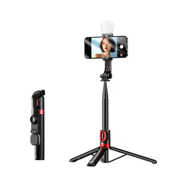 Palo Selfie REMAX P60 con luz LED y control Bluetooth