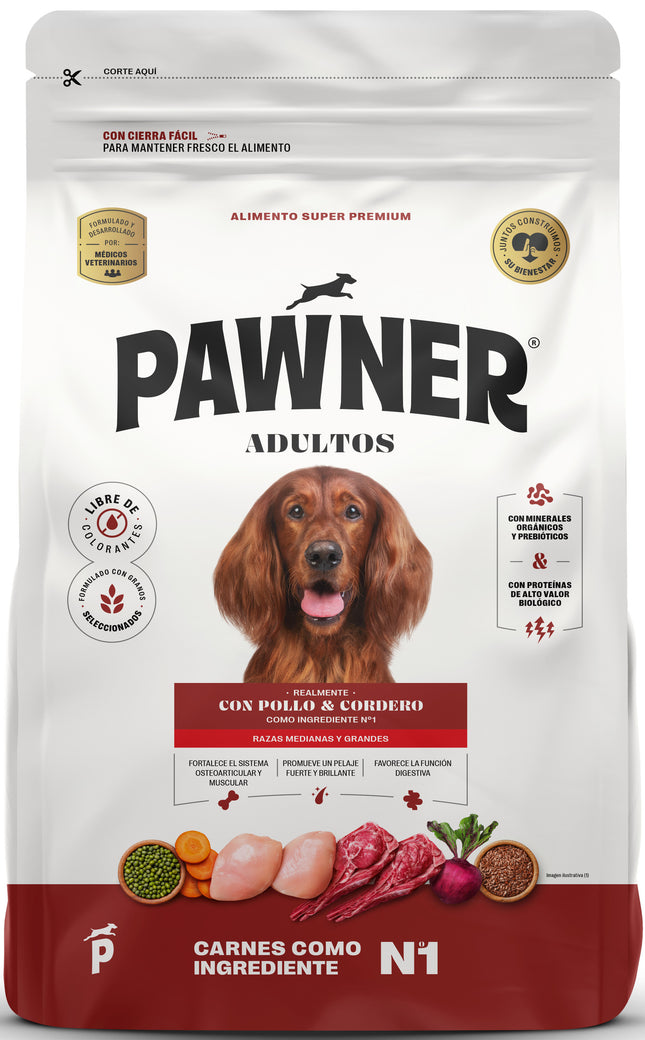 PAWNER DOG CON POLLO Y CORDERO RZ. MYG AD 15KG
