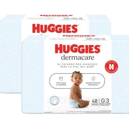 PACK DE 2 PAÑALES HUGGIES DERMACARE TALLA G X48