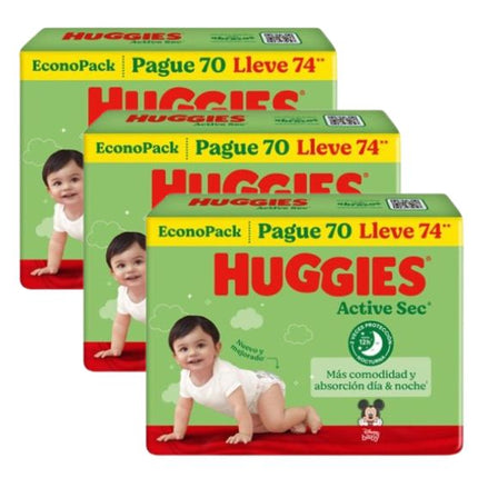 Huggies Active Sec Bigpack Talla G – Pañales Deportivos Pack 3x74 ud