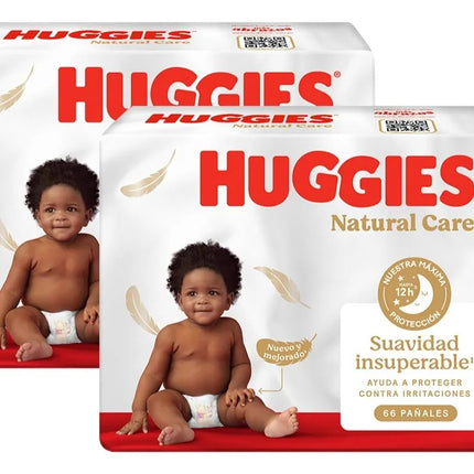 Pack 2 Pañal Huggies Natural Care Xtracare Big Talla G 66u