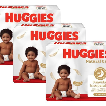 Huggies Natural Care Xtracare Bigpack Talla G – Pañales Premium Pack 3x66 ud