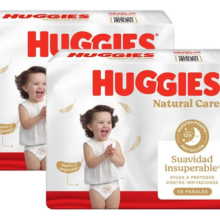 Pack 2 Pañal Huggies Natural Care Xtracare Big Talla Xxg 58u
