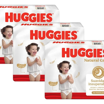 Pack 3 Pañal Huggies Natural Care Xtracare Big Talla Xxg 58u
