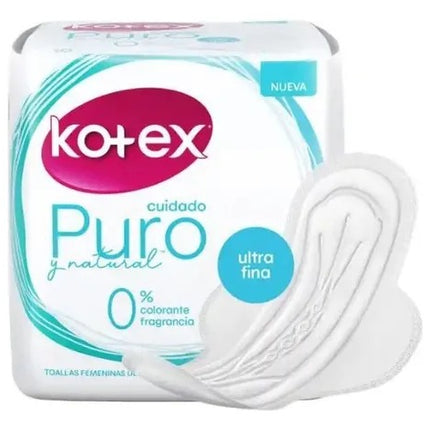 TOALLA FEMENINA KOTEX PURE UF TELA C-A 10 UNID