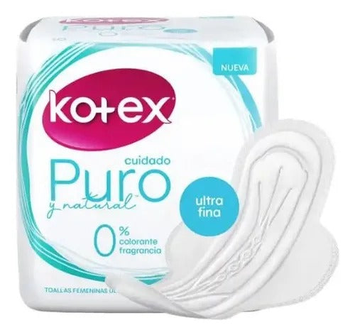 TOALLA FEMENINA KOTEX PURE UF TELA C-A 10 UNID