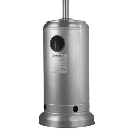 Calentador de Patio a Gas Imaco PHS130 – Acero Inoxidable, Hasta 45,000 BTU, Termostato Regulador