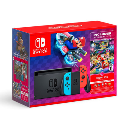 Nintendo Switch Neon Mario Kart 8 Bundle + 3 meses de Nintendo Switch Online