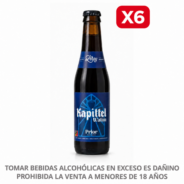 Six Pack Cerveza Leroy Kapittel Quadrupel Prior Botella 330 ml.