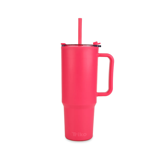 Tomatodo TRIKO Doble Pared 1,2 L Coral – Aislamiento Térmico, Asa Ergonómica y Cañita Antiderrames