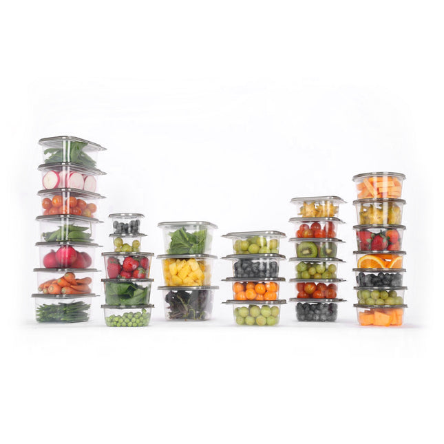 Set x33 Contenedores Plástico TRIKO – Herméticos, BPA Free, Apilables y Aptos Microondas