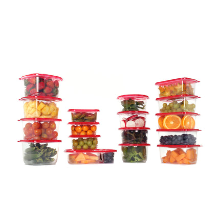 Set x33 Contenedores Plástico TRIKO – Herméticos, BPA Free, Apilables y Aptos Microondas y Lavavajillas