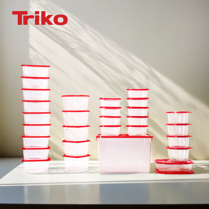 Set x33 Contenedores Plástico TRIKO – Herméticos, BPA Free, Apilables y Aptos Microondas y Lavavajillas