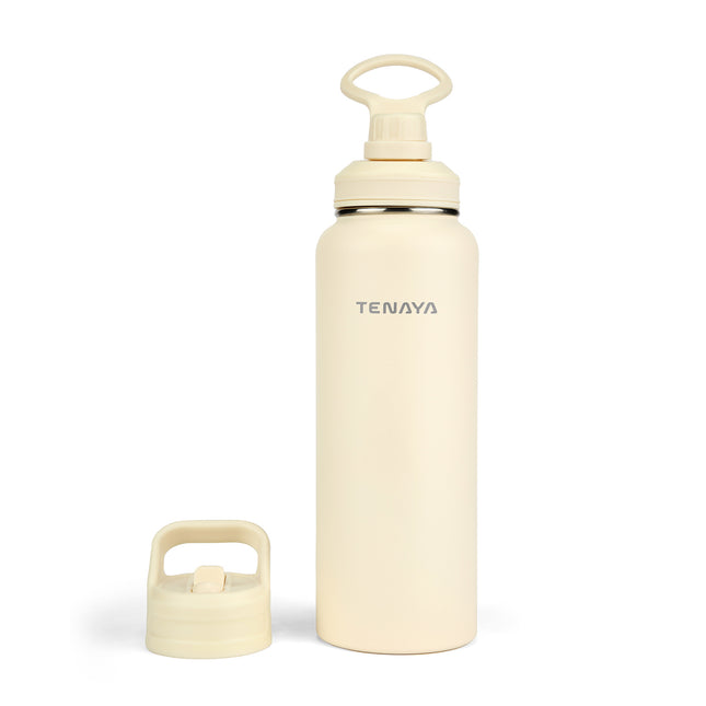 Botella Tenaya Tahoe 1200 ml – Acero Inoxidable Doble Pared al Vacío con 2 Tapas Intercambiables