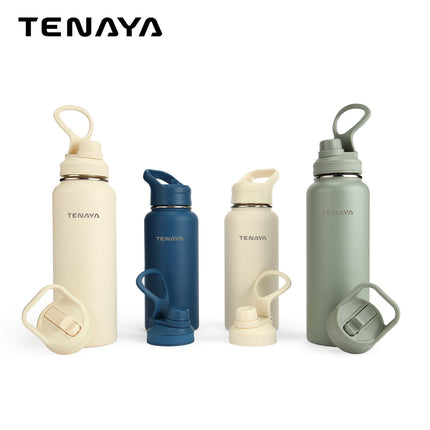 Botella Tenaya Tahoe 960 ml – Acero Inoxidable Doble Pared al Vacío con 2 Tapas