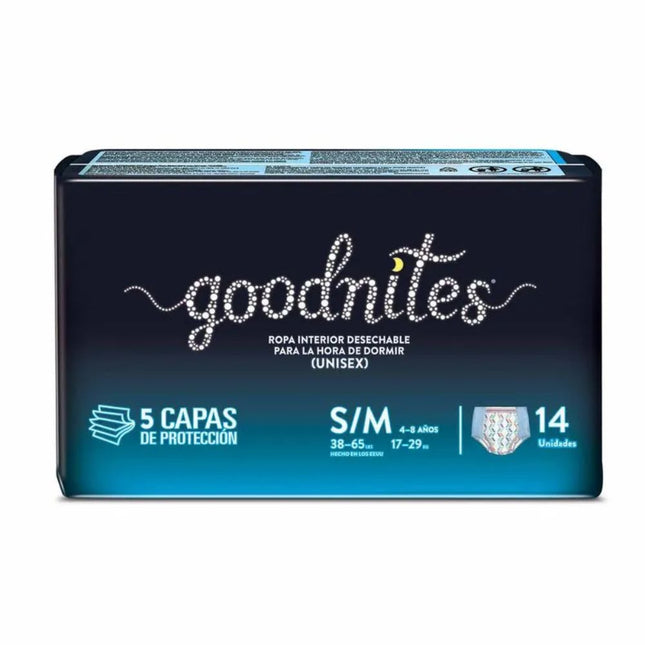 Pañal Huggies Goodnites Talla M 14 Und