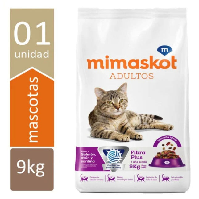 Mimaskot Gatos Adultos Sabor Salmón – Alimento Seco para Gatos 9kg