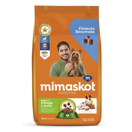 Mimaskot Perros Adultos Raza Pequeña Sabor Carne y Pollo – Alimento Seco para Perros 3kg