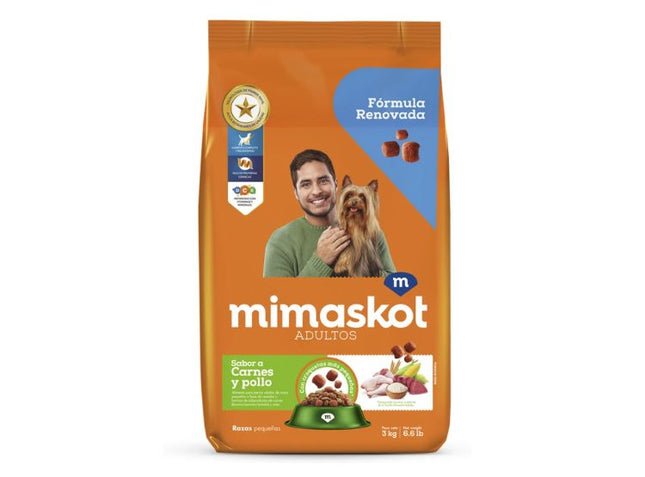 Mimaskot Perros Adultos Raza Pequeña Sabor Carne y Pollo – Alimento Seco para Perros 3kg