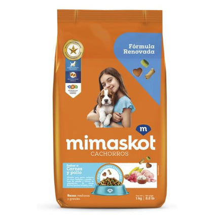 Mimaskot Cachorros Razas Medianas y Grandes Sabor Carne y Pollo – Alimento Seco para Perros 1kg
