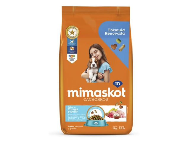 Mimaskot Cachorros Razas Medianas y Grandes Sabor Carne y Pollo – Alimento Seco para Perros 1kg