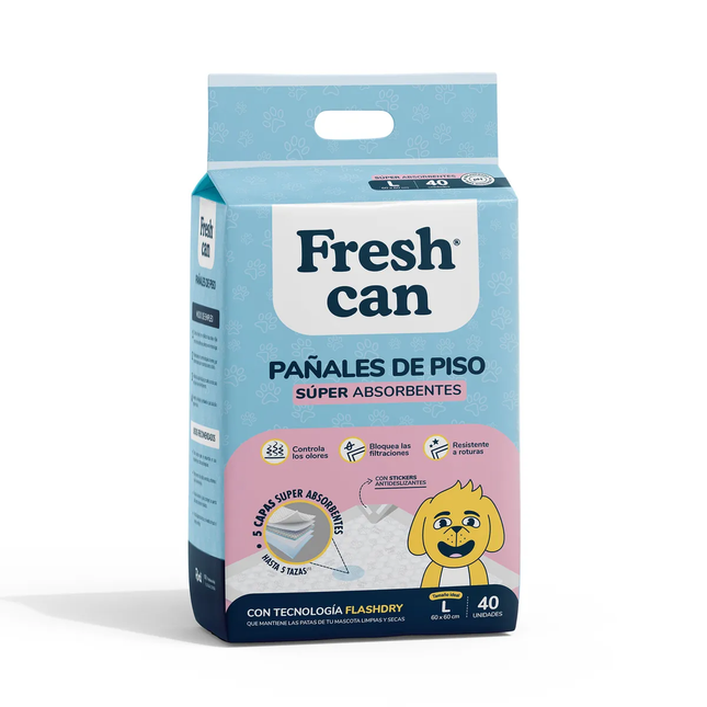 Fresh Can Pañales de Piso Regular 40 Unidades