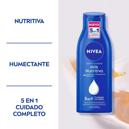 NIVEA - Crema Corporal Milk Nutritiva 400ml