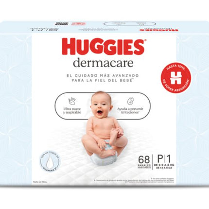 Pañal Huggies Dermacare Talla P X 68 Unid