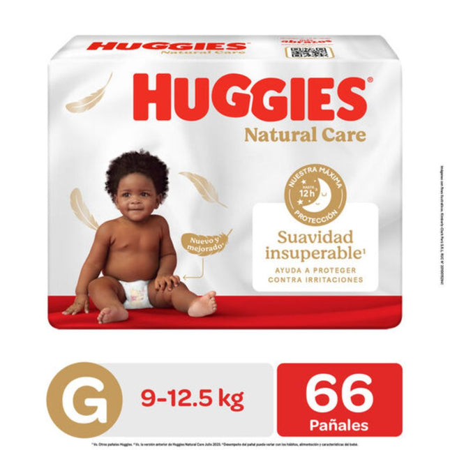 Huggies Natural Care Xtracare Bigpack Talla G – Pañales Premium 66 ud