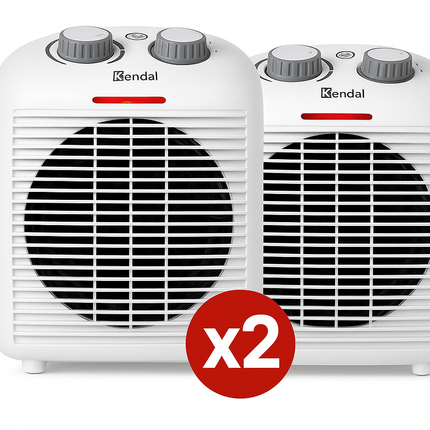 Pack x2 - Termoventilador Calefactor Kendal KFH-18