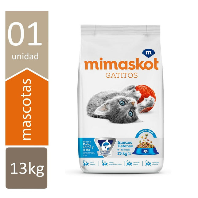 Mimaskot Gatitos Sabor Pollo y Carne – Alimento Seco para Gatitos 13kg