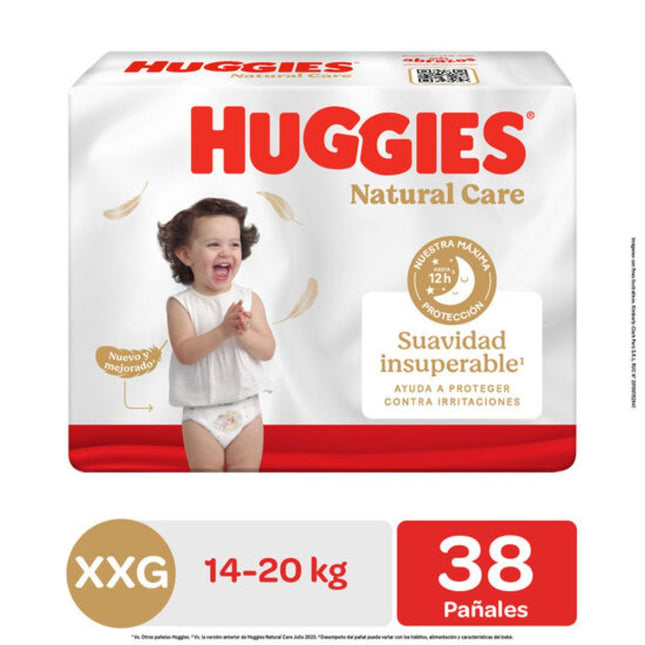 Pañal Huggies Natural Care Xtracare Talla Xxg 38 Und