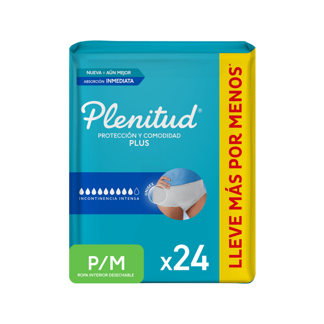 Ropa Interior Desechable PLENITUD Protect Plus P/M pqt 24un