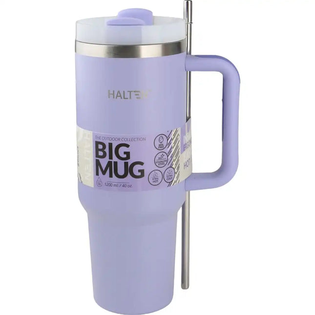Big Mug Halten 1200 ml – Acero Inoxidable Doble Pared al Vacío Color Lila