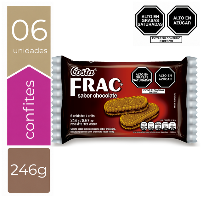 GALLETA FRAC CHOCOLATE PACK 6 UNIDADES