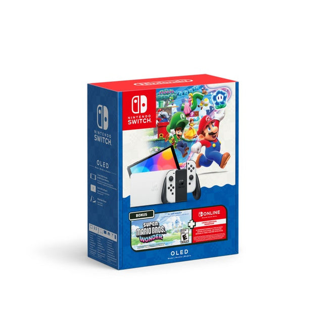Nintendo Switch OLED blanca + videojuego Super Mario Wonder