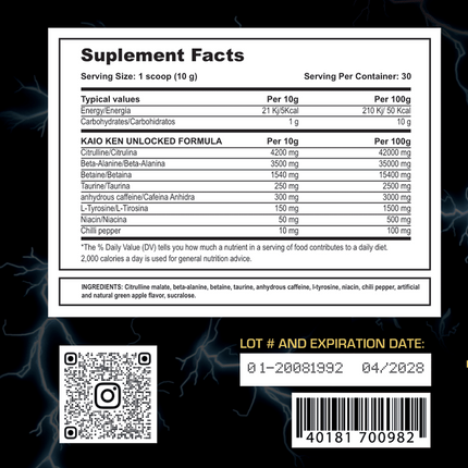Kaio Ken Extreme Pre Workout By Fake Nutrition 300g