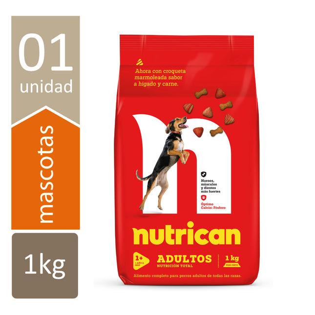 Nutrican Perros Adultos Sabor Hígado y Carne – Alimento Seco para Perros 1kg