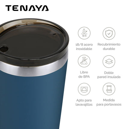 Vaso Tenaya Draft Soft Touch 360 ml – Acero Inoxidable Doble Pared al Vacío
