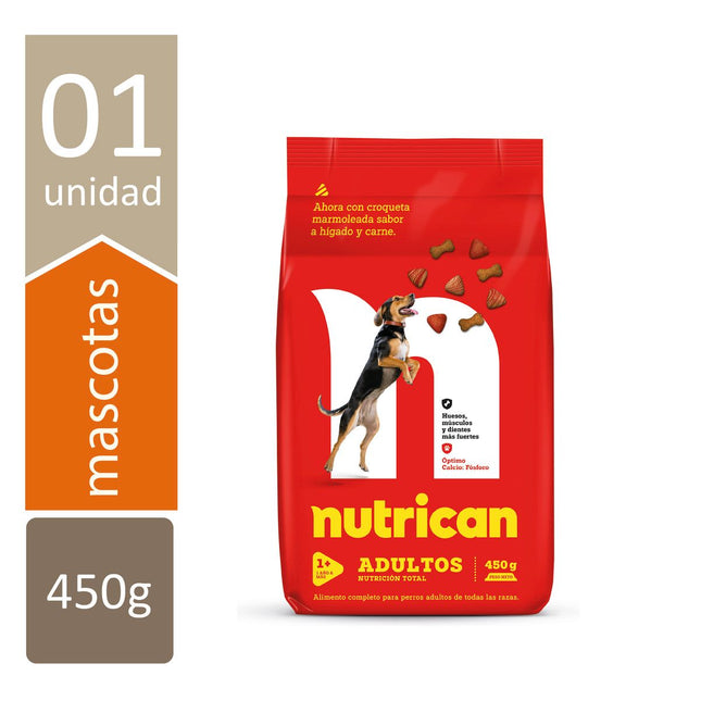 Nutrican Perros Adultos Sabor Hígado y Carne – Alimento Seco para Perros 450g