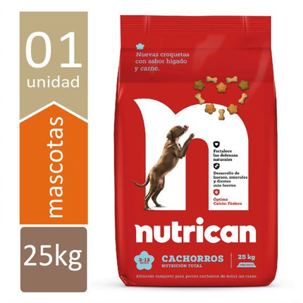 Nutrican Cachorros Sabor Hígado y Carne – Alimento Seco para Perros 25kg