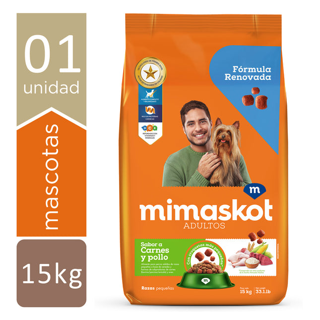 Mimaskot Perros Adultos Raza Pequeña Sabor Carne y Pollo – Alimento Seco para Perros 15kg
