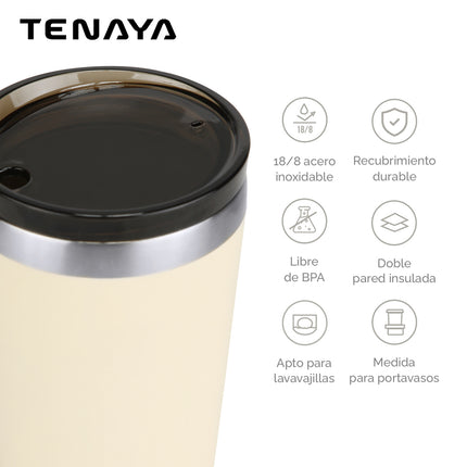 Vaso Tenaya Draft Soft Touch 360 ml – Acero Inoxidable Doble Pared al Vacío