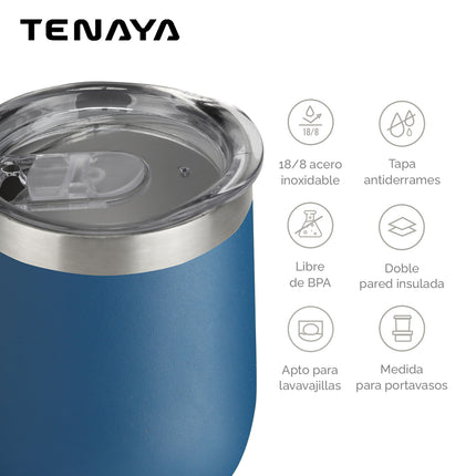 Vaso Gota Tenaya Draft 360 ml – Acero Inoxidable Doble Pared al Vacío Soft Touch