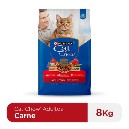 ALIM GATO CAT CHOW ADULTO HIERRO CARNE BOL X 8KG