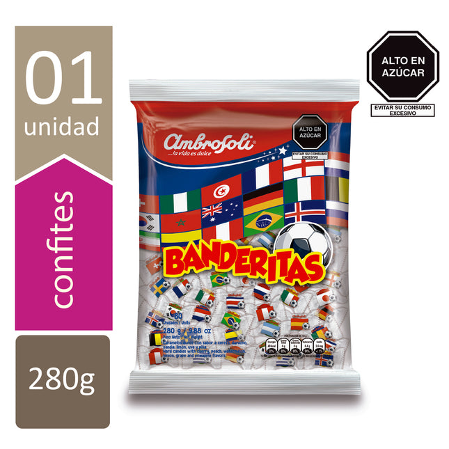 CARAMELOS BANDERITAS 80x3.5 GR