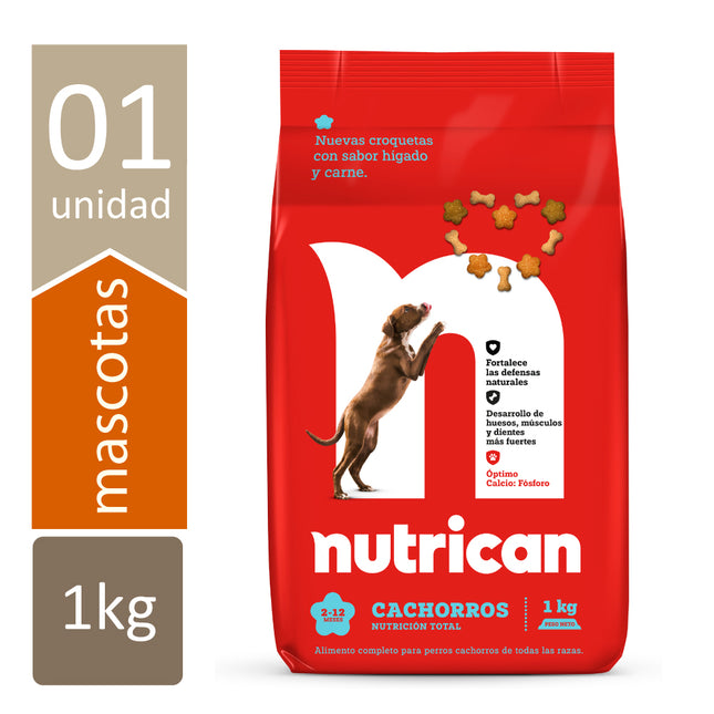 Nutrican Cachorros Sabor Hígado y Carne – Alimento Seco para Perros 1kg